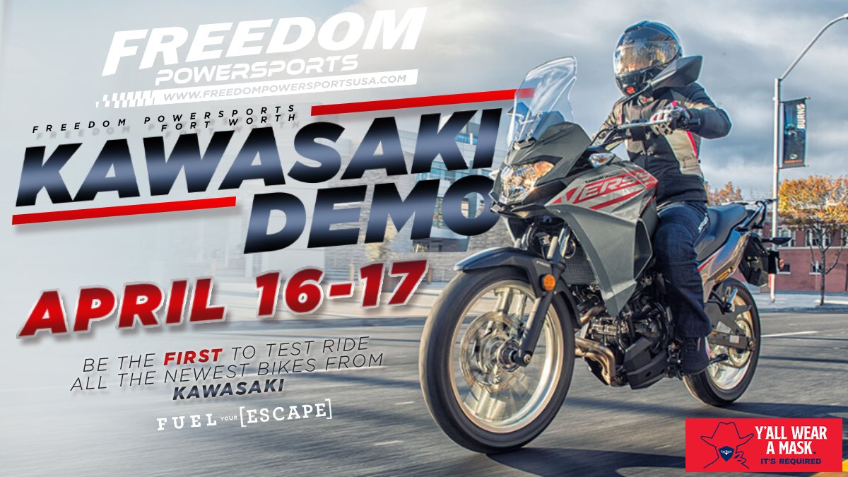 Join Freedom Powersports Fort Worth at the Kawasaki Good Times™ Demo Tour next weekend! fb.me/e/fbAZaHzSb
