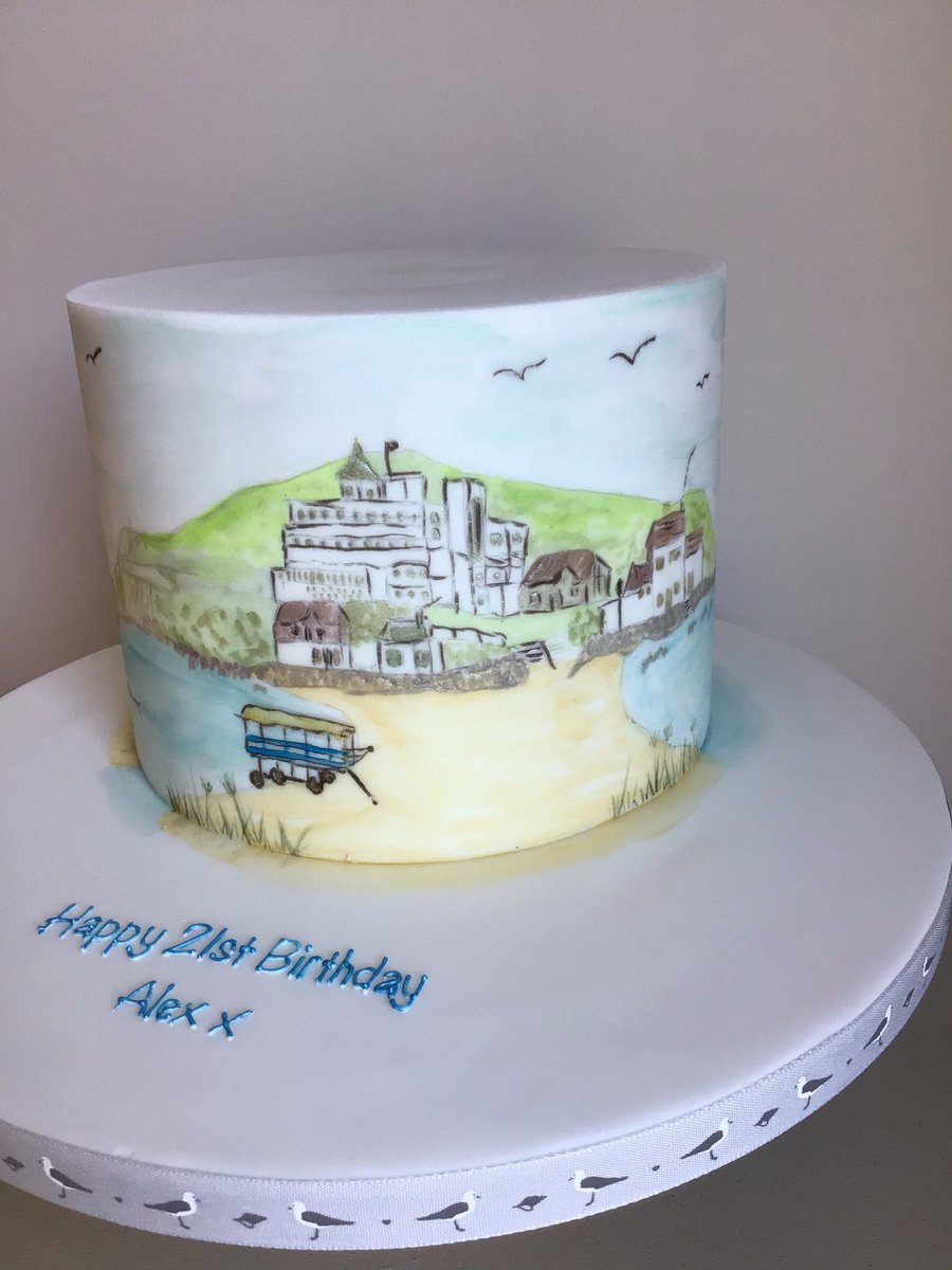 porshamcakesuk's tweet photo. Burgh Island. #handpaintedcake #porshamcakes #cake #birthdaycake #burghisland #Devon #fooddrinkdevon #luxurycake #luxurylifestyle https://t.co/uUXHI4V1BF