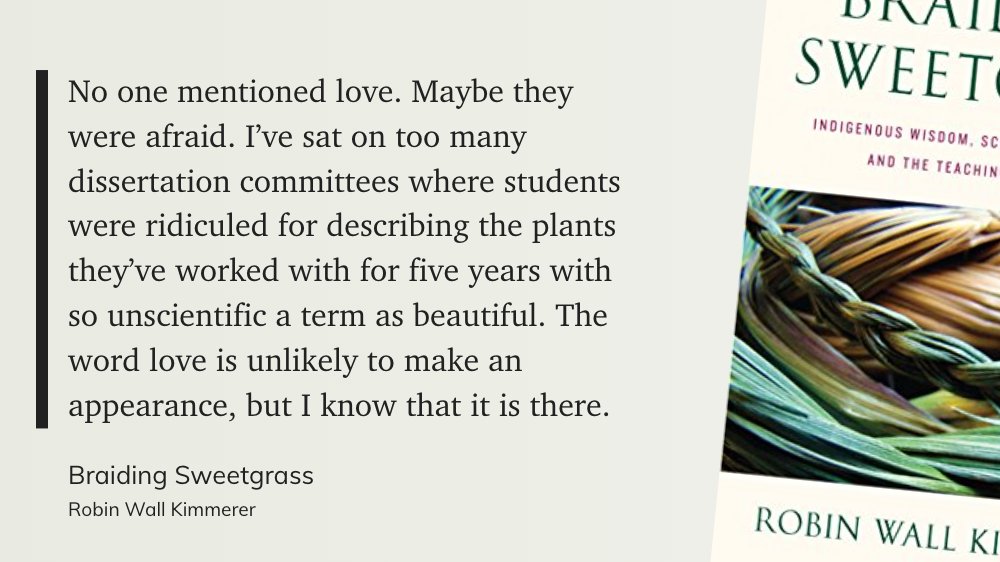 1/n There are so many different ways that we use language; so many different ways of understanding this universe that we all inhabit.In  @RoamBookClub 4.0, I am thrilled to lead a group that will read "Braiding Sweetgrass" by Robin Wall Kimmerer. cc:  @beauhaan  @RaygunIcecream