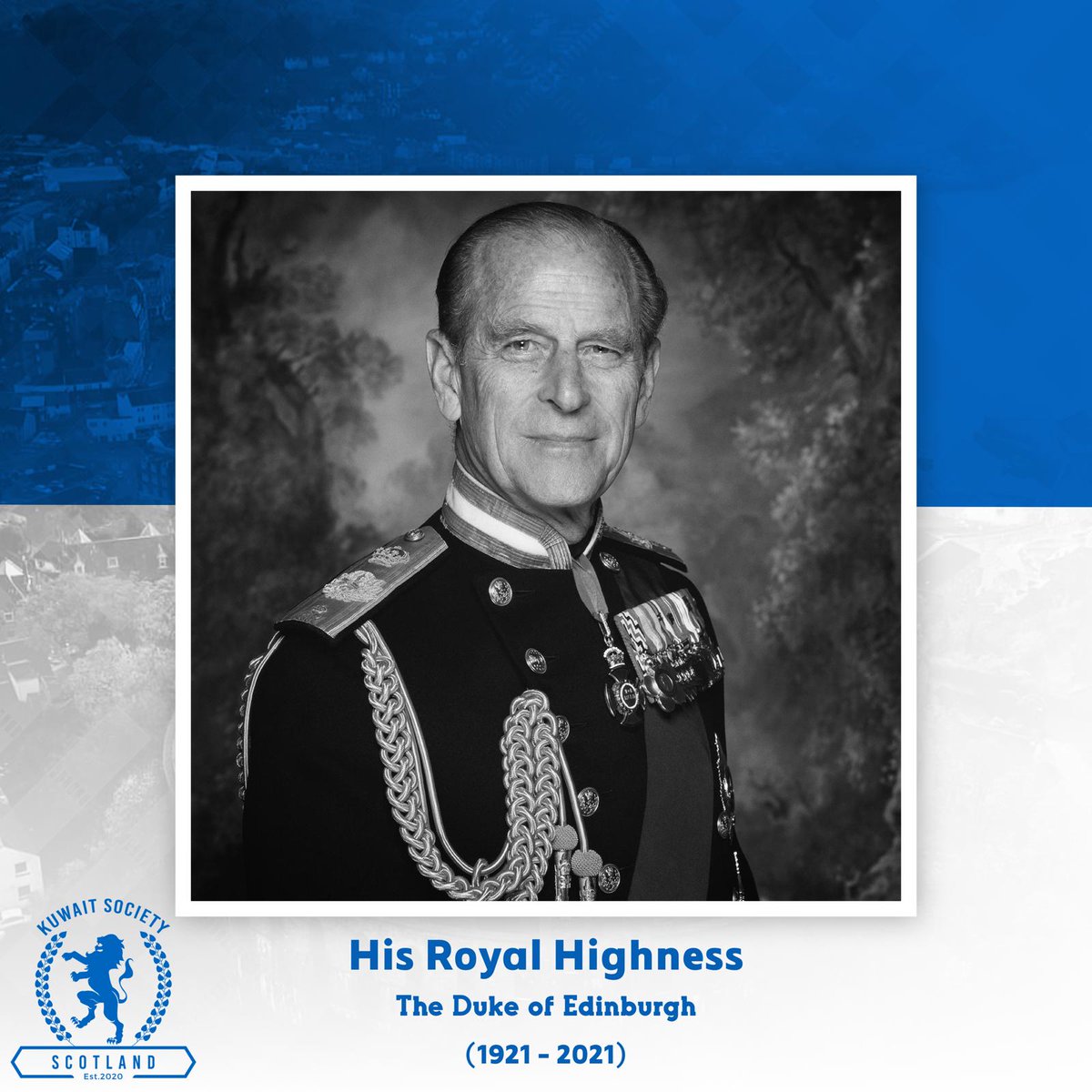 KuwaitScotland's tweet photo. As The Kuwait Society in Scotland we would like to offer our sincere condolences to her majesty the queen and the royal family.
#KinS
#KuwaitScotland
#nuks
#PrincePhilip https://t.co/ADUBlU9zLM