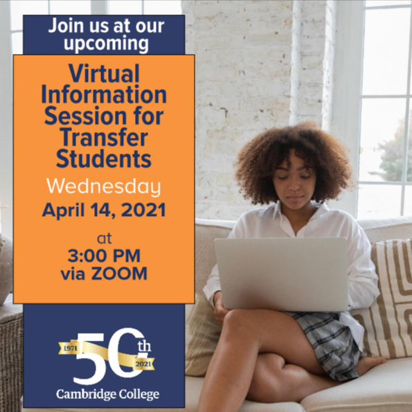 CambridgeCollg's tweet image. Are you considering a transfer from community college to complete your Bachelor’s degree?Get an early start on your goals with Cambridge College. Attend our information session to help transfer students make the move smoothly. RSVPhere:bit.ly/3wR5yBN