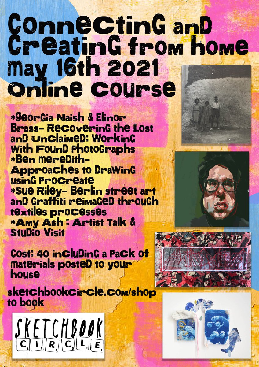 We have a few places left on our ‘Connecting &amp; Creating from Home’ course on 16/5/21. We have some great workshops lined up including Ben Meredith’s Approaches to Drawing using Procreate. Book here: sketchbookcircle.com/shop/course-cr…