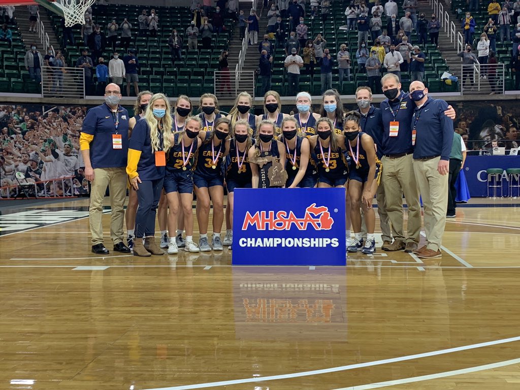 So proud of the Hudsonville Girls Basketball team. STATE CHAMPIONS!!!!!! Congratulations ladies. Amazing work. #FireUpGoEagles