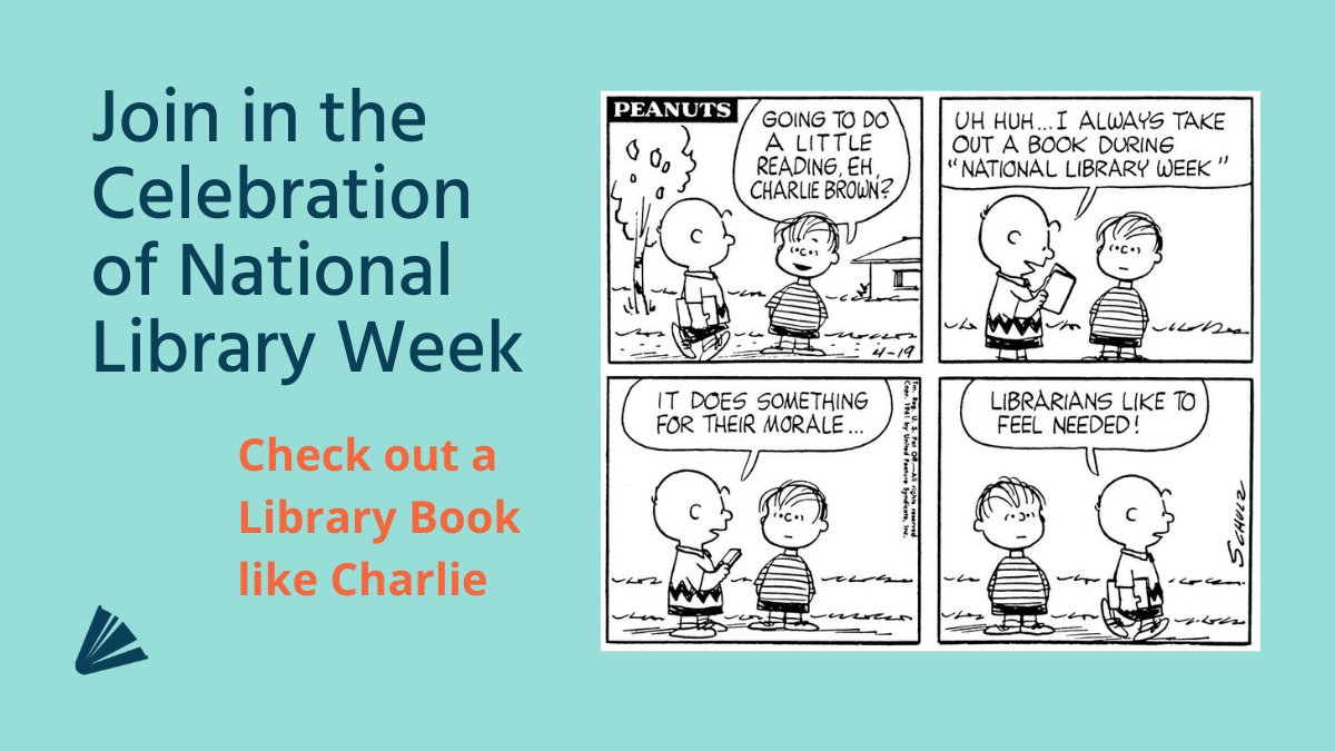 wccls's tweet photo. Join in celebrating National Library Week - check out a book, video or audiobook like Charlie Brown. #WCCLSlibrariescontinue #nationallibraryweek #charliebown
https://t.co/WQLW3HGVbO https://t.co/QsqXRFVZHW