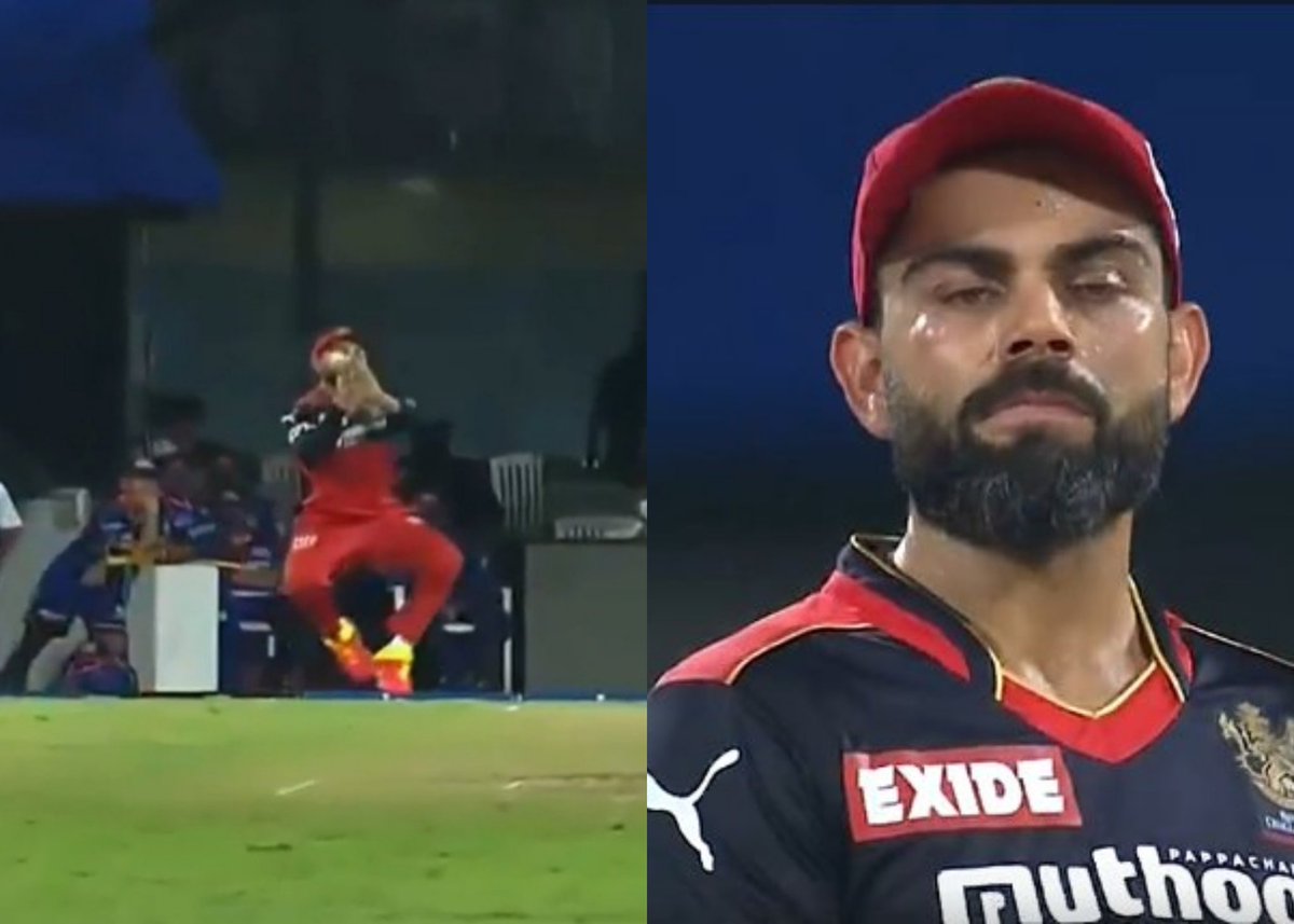 Match 1 #MIvsRCB 1. Virat getting injured while dropping a catch.2. A Kyle Jamieson Yorker breaking Krunal's bat.3. Virat's reaction on Maxwell's Six that went a long way.4. Virat & Christian sharing a laugh after the latter predicted a shot from Ab Devillers off Bumrah.