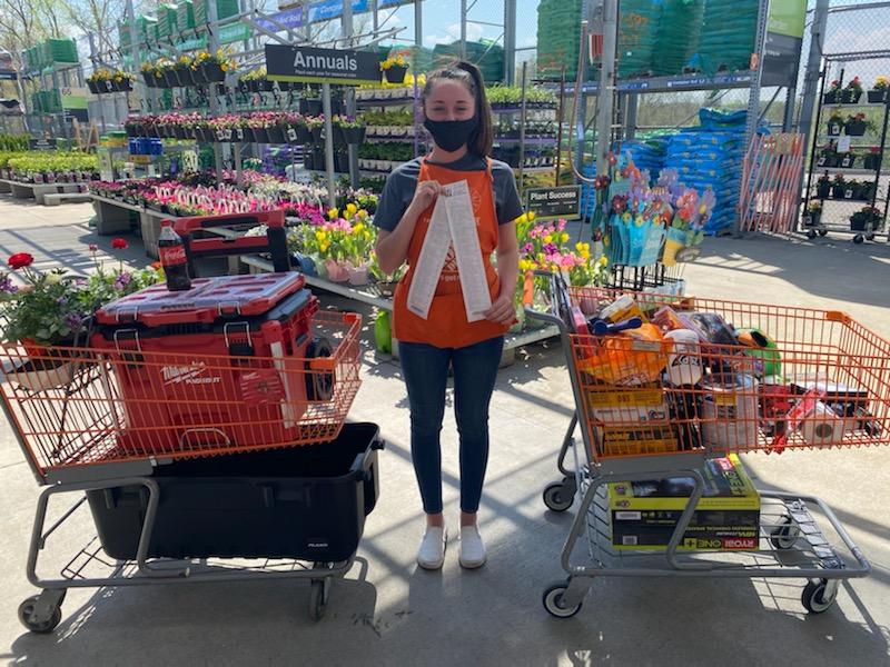 Cashier Haley with a $1600 recovery in garden! The gates are wide open but we are checking receipts! #StoppingThievesInSpring #BusinessIsBlooming