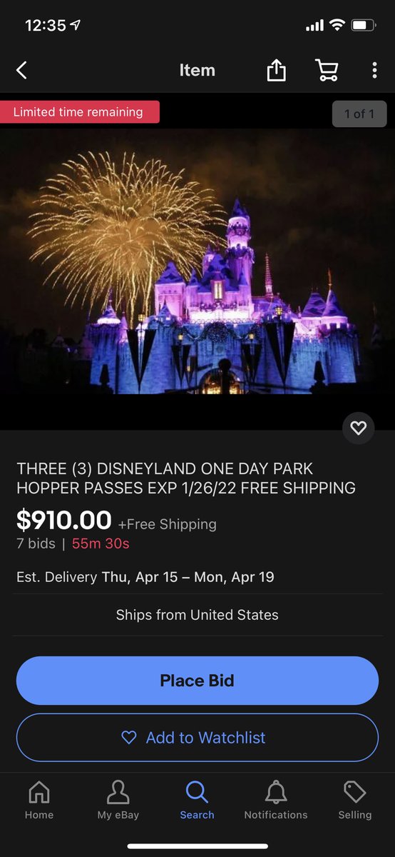 Seeing #disneyland tickets on eBay going for astronomical prices. Read the fine print, they are not transferable. I don’t know if they will work for you. Buyer beware. Second screenshot you can see non transferable in the fine print. https://t.co/oy7sWmcxVp