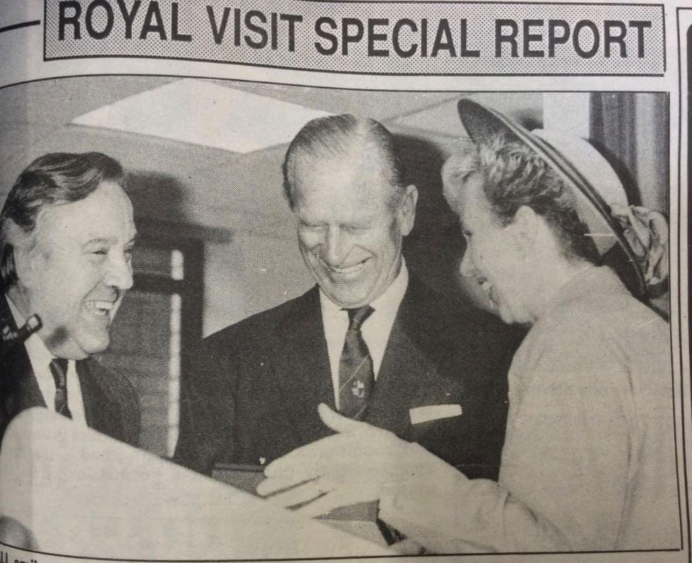 crosshands's tweet image. This photograph of HRH The Prince Philip was taken during the official opening of Prince Philip Hospital in Llanelli @HywelDdaHB @SteveIMoore back in 1990.  Thank you for your dedicated service