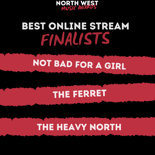 RedSpotEvents1's tweet photo. Here are your finalists for Best Online Stream at the North West Music Awards 2021! Congratulations @FerretPreston @nbfgmcr @theheavynorth!

#NWMA21 https://t.co/DSoEtHrpEu