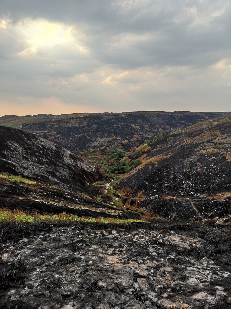 Always nice looking back at field photos as you put work together. This one courtesy of <a href="/Sam__Leader/">Sam Leader</a> from the Saddleworth #wildfire fairly soon after the burn. 

I don't think you truly appreciate the views at the time when hiking with a leisure battery on your back!