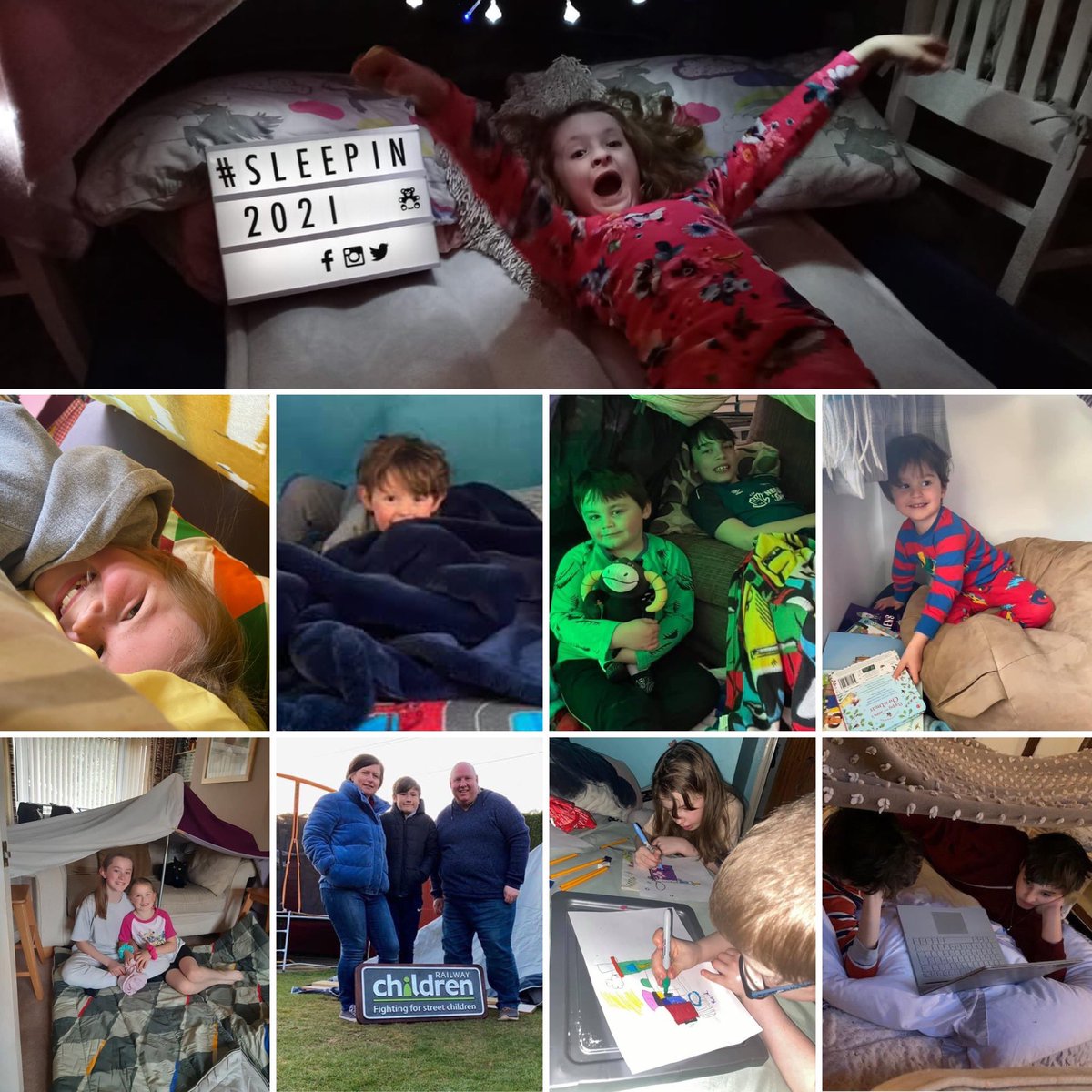 RailwayChildren's tweet photo. Good night everyone and thank you for joining the #SleepIn2021 for Railway Children 💚 https://t.co/586m9Ybc1b