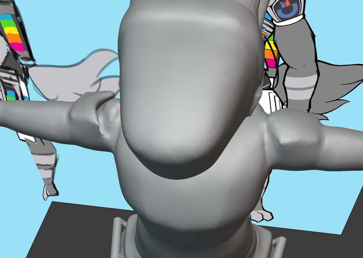 Cool I get the shoulder pad done and look over to the other side to make sure that the mirroring utility didn't do something stupid like fuck up the entire mesh-