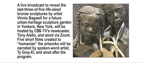 pillaCM's tweet photo. Enslaved Africans' Rain Garden— View the reveal of the final three sculptures tonight (4/9/21) at 7PM. An important historic and artistic event.
Vinnie Bagwell Youtube Channel: https://t.co/bPQWGuSLhI
Facebook page: https://t.co/vqXIhH9oUU https://t.co/JaFdlbAv1g