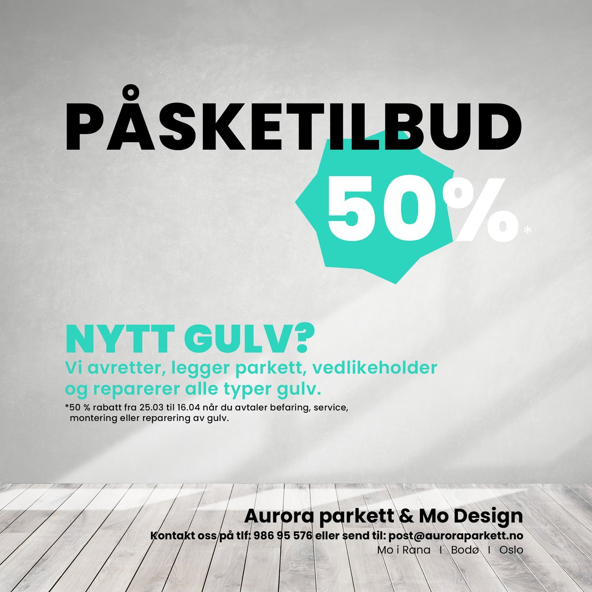 Legging av gulv Bodø