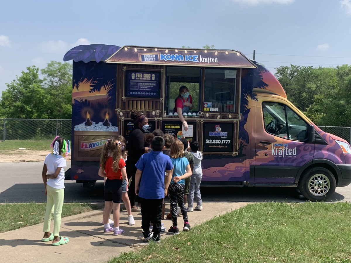 Congrats to Ms. Bivens’ class for winning our PTA membership drive! Lots of FNE folks enjoying the Kona Ice truck today. They’ll be here till 4:30!