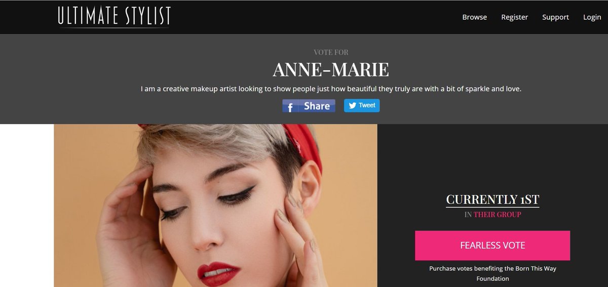 Vote for Anne-Marie to be featured in Life &amp; Style Magazine and take home $10,000! Victoria, you already got her to the next stage (top 15) now help her to get to the top 10 and move on! You can vote once per day for free!!!  ultstylist.com/2021/anne-marie 
#yyj