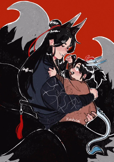 Foxxian and baby a-yuan ?❤️ #MDZS #魔道祖师 