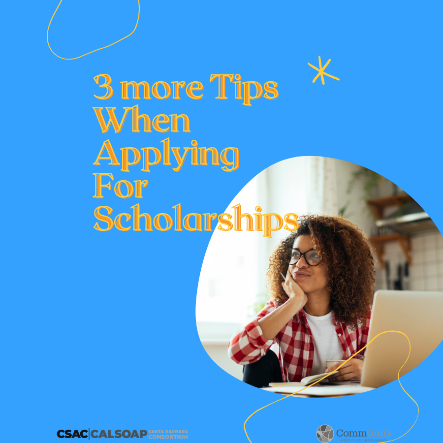 sbcal_soap's tweet photo. Happy #FinancialAidFriday! This week, we’ll be covering scholarship tips! #CalSoap #Scholarships https://t.co/e5vNbGMJiT