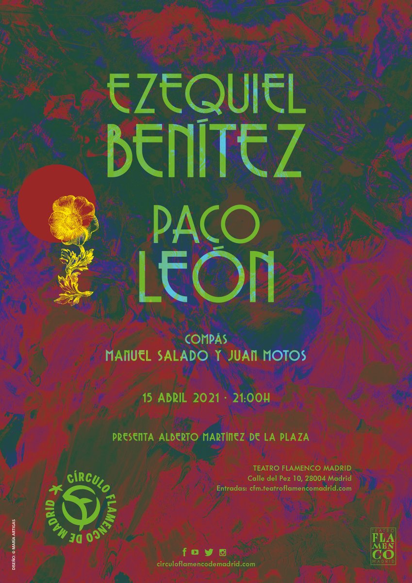 15/04 a las 21:00 en <a href="/cirflamencomad/">Círculo Flamenco de Madrid</a> concierto de Ezequiel Benítez <a href="/EBD_cantaor/">EZEQUIEL BENITEZ</a> y Paco León <a href="/pacoleonguitar/">Francisco León </a> <a href="/TeatroFlaMadrid/">TeatroFlamencoMadrid</a> <a href="/TeatroAlfil/">Teatro Alfil</a> <a href="/carlosmb1974/">Carlos Martín Ballester</a> <a href="/elflamencovive1/">El Flamenco Vive</a> <a href="/deflamenco_com/">deflamenco</a> <a href="/CulturaCuenta/">➧ Agencia Andaluza de Instituciones Culturales</a> <a href="/CADFlamenco/">C.Andal.Doc.Flamenco</a> <a href="/aireflamenco/">aireflamenco.com</a> @ExpoFlamenco1 <a href="/flamencodjerez/">Flamenco de Jerez</a> <a href="/Caminosdelcante/">Caminos del Cante</a>