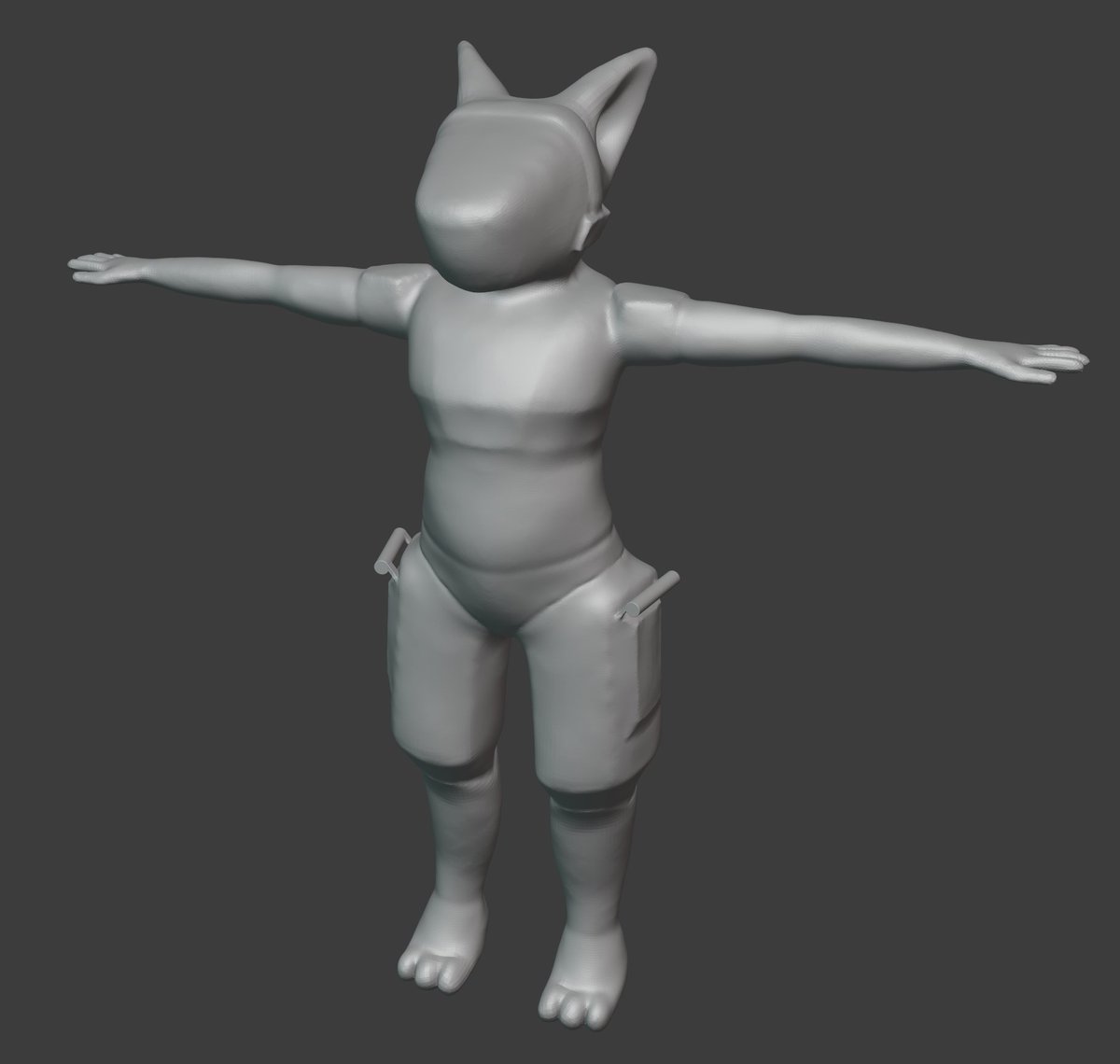 Aaaaaaaaaaaaand there we go! This is the completed mesh of Wiz, so now I need to export this and make him low poly so that my computer doesn't kill itself trying to animate this. I have a feeling though that his fur is gonna do that tho 