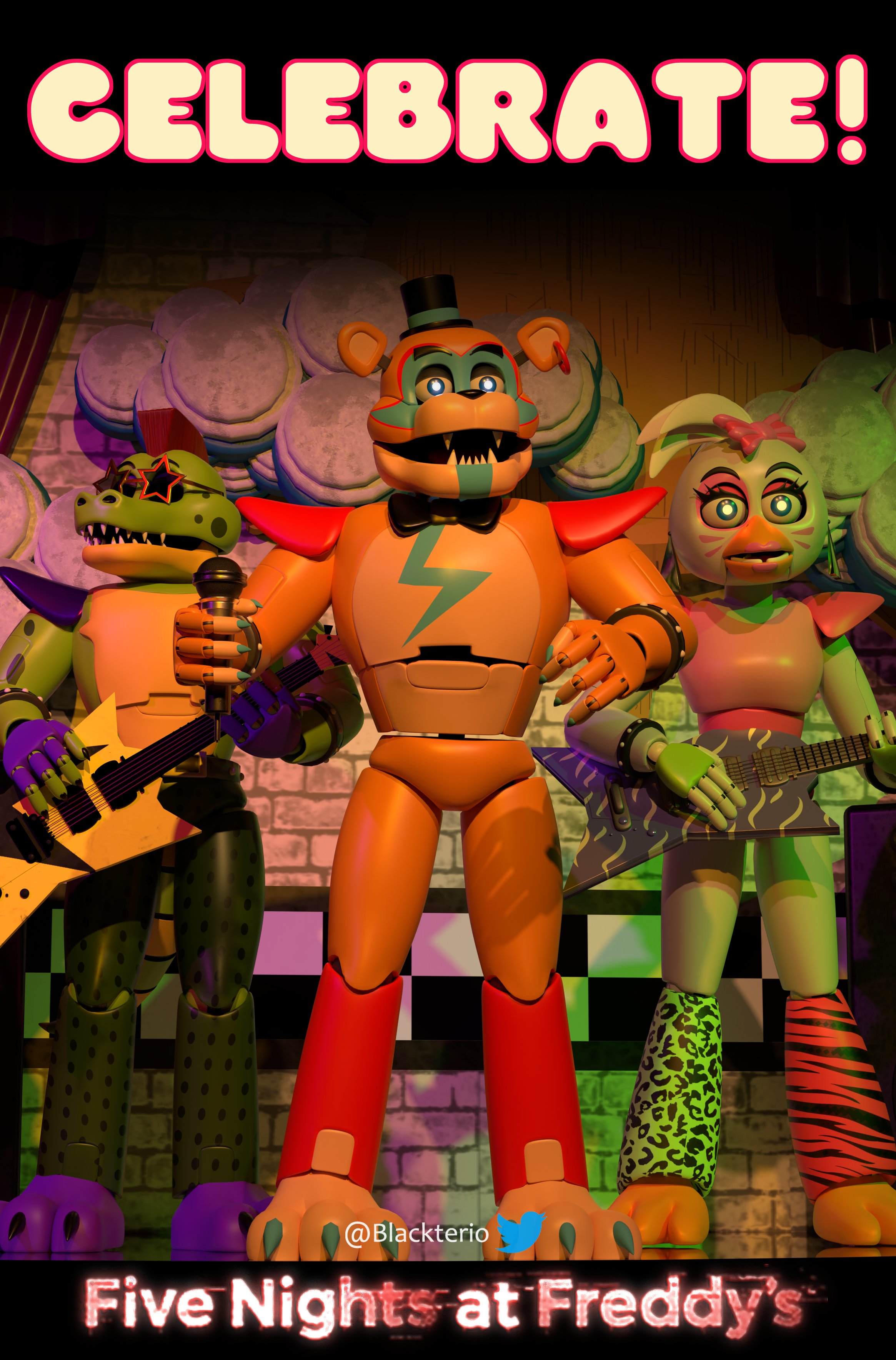 FNaF 1 stage with the unwithereds by GhostAlpha107 on DeviantArt