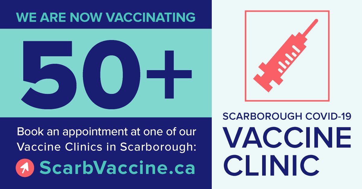 Scarborough Health Network On Twitter We Are Now Vaccinating Scarborough Residents Who Are 50 Years Or Older Born In Or Before 1971 At Our Scarborough Covid 19 Vaccine Clinics Book Your