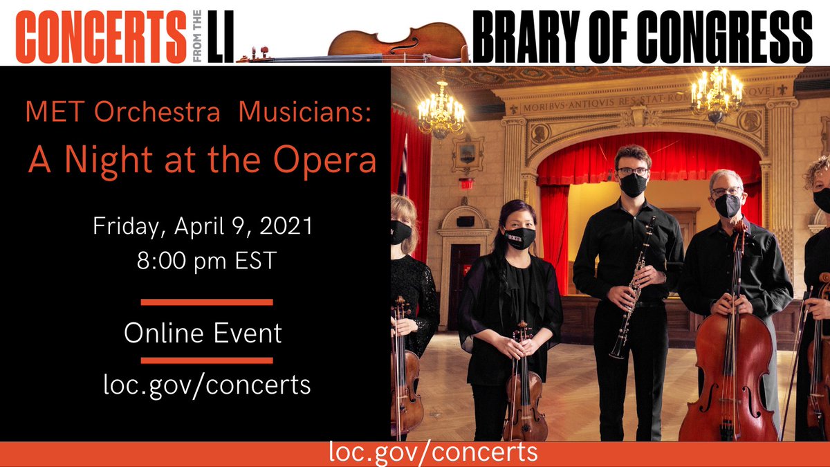 Concert is tonight at 8, our first in a series with the Library of Congress!