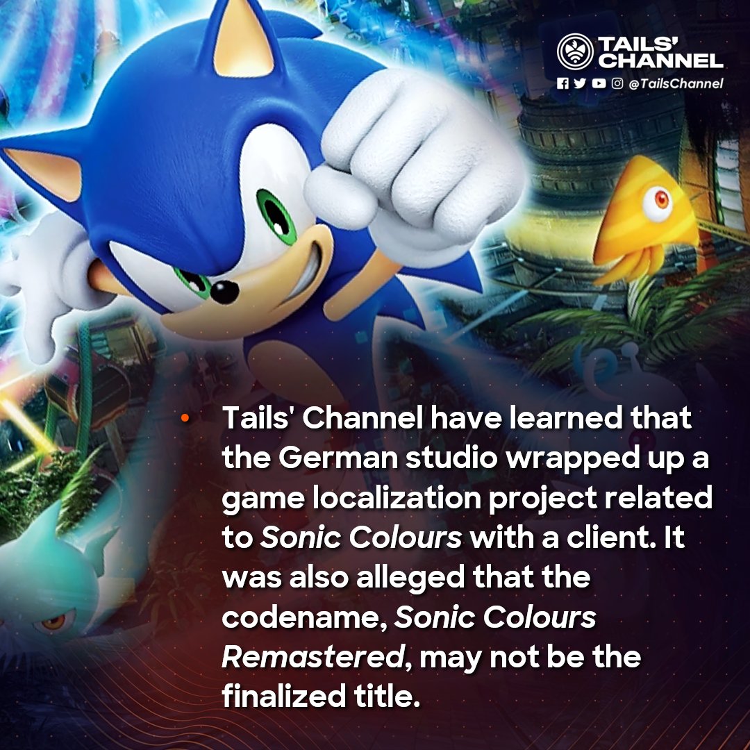 Rumour: Sonic Colours remaster mentioned by a German voice