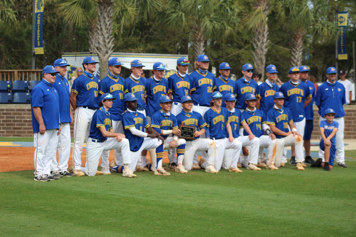 CandaceMartino's tweet photo. #NorthMyrtle walks it off with Caden Kingstons rbi, 8-7. The Chiefs take the Mingo Bay Tournament. @WBTWNews13 @NMBAthletics https://t.co/JRIeBpbYxF