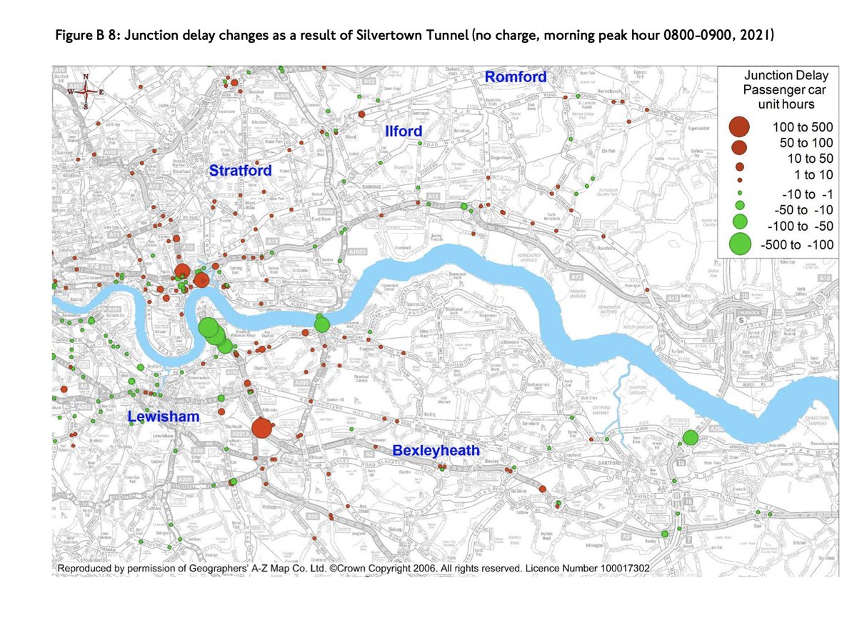 So now  @LondonLabour are claiming that  @SadiqKhan's £2.2bn Silvertown road-building mega-project will 'reduce traffic'. Here's what it *actually* does, courtesy  @tfl. (Quote from here:  https://www.swlondoner.co.uk/news/09042021-hammersmith-bridge-inaction-could-stem-from-toxic-relations-lib-dem-mayoral-candidate/ ) @Len_Duvall  @NavinShah2016  @GwynTopham  @chris_annous  @Jess_Shankleman