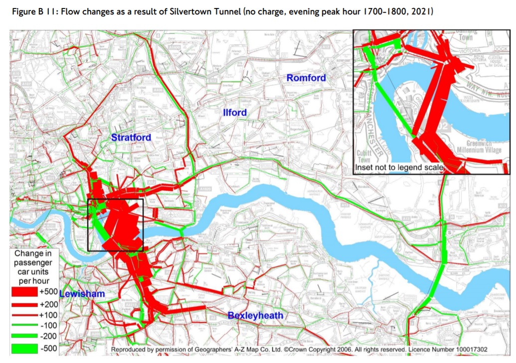 So now  @LondonLabour are claiming that  @SadiqKhan's £2.2bn Silvertown road-building mega-project will 'reduce traffic'. Here's what it *actually* does, courtesy  @tfl. (Quote from here:  https://www.swlondoner.co.uk/news/09042021-hammersmith-bridge-inaction-could-stem-from-toxic-relations-lib-dem-mayoral-candidate/ ) @Len_Duvall  @NavinShah2016  @GwynTopham  @chris_annous  @Jess_Shankleman