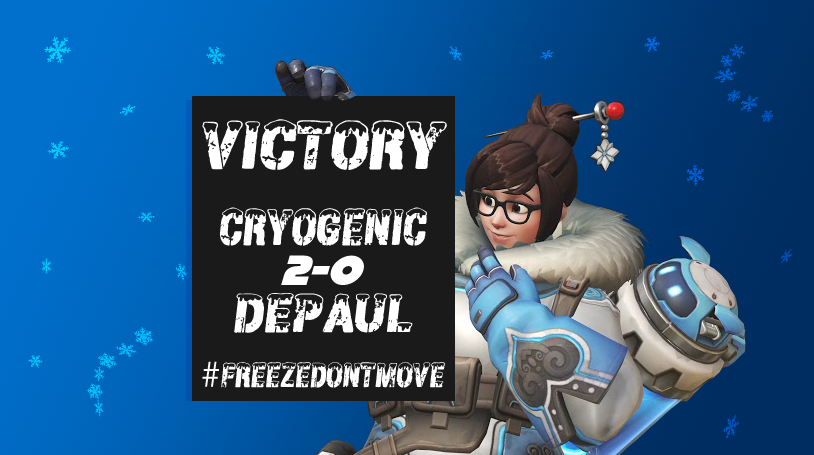 CryogenicOW's tweet photo. We win our first match of the Ivitational 2-0 against @DePaulEsports. GGs and good luck with the rest of your matches!
#FreezeDontMove
#IVITATIONAL https://t.co/cIH6L1BJil