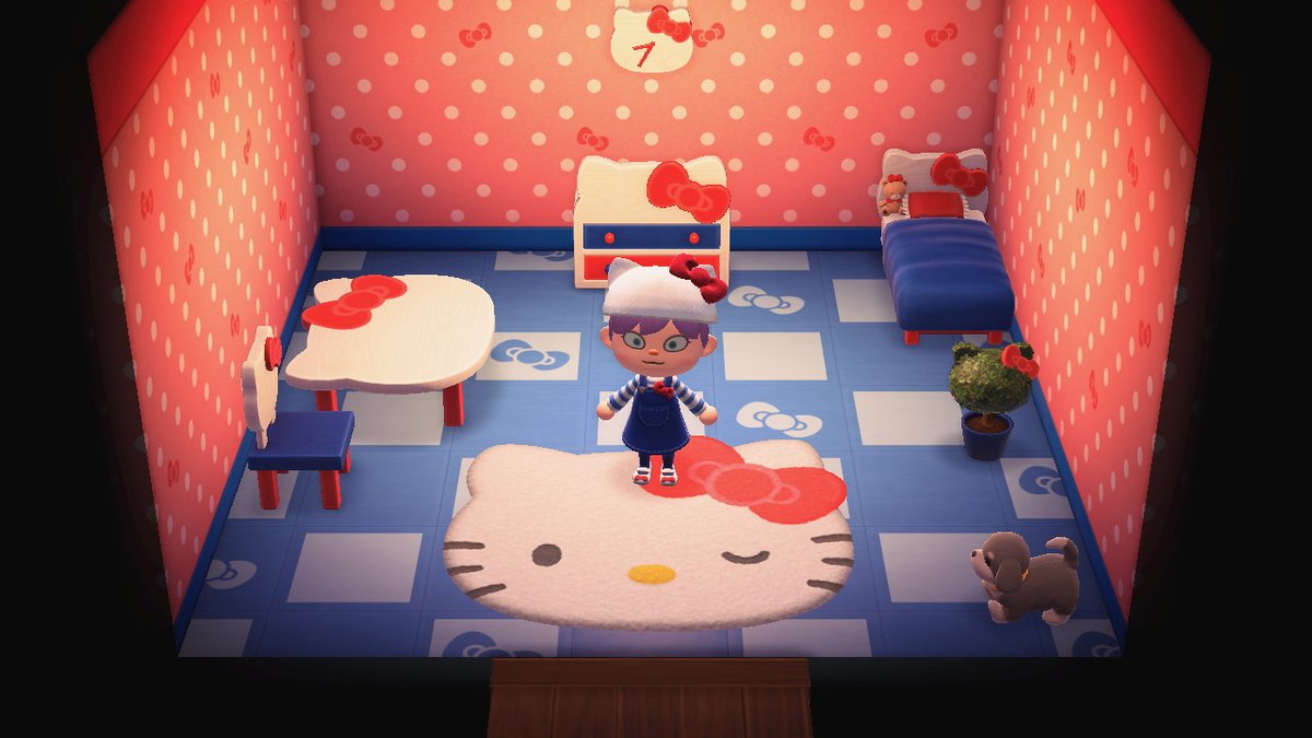 My Hello Kitty room.

#AnimalCrossing #ACNH #NintendoSwitch #HelloKitty