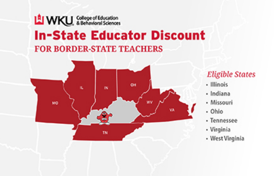 WKUSTE's tweet photo. We are so excited to announce that WKU is now extending its educator discount to border states! #ClimbWithUs #TopperTeacher @WKUCEBS   https://t.co/r9DjThZ59n https://t.co/E3gTrOlLGg