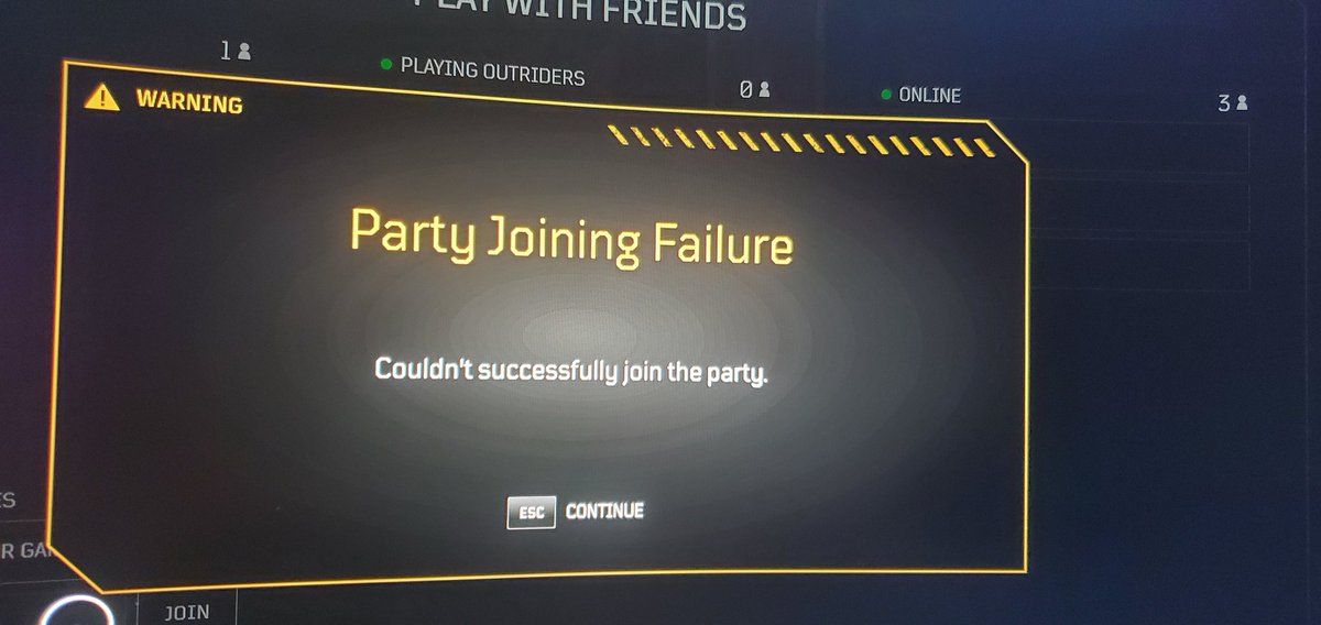 Ron_0's tweet photo. @Outriders This patch fixed what? Still can't play crossplay with friends and loading times are worse than before https://t.co/6o6c8xcsby