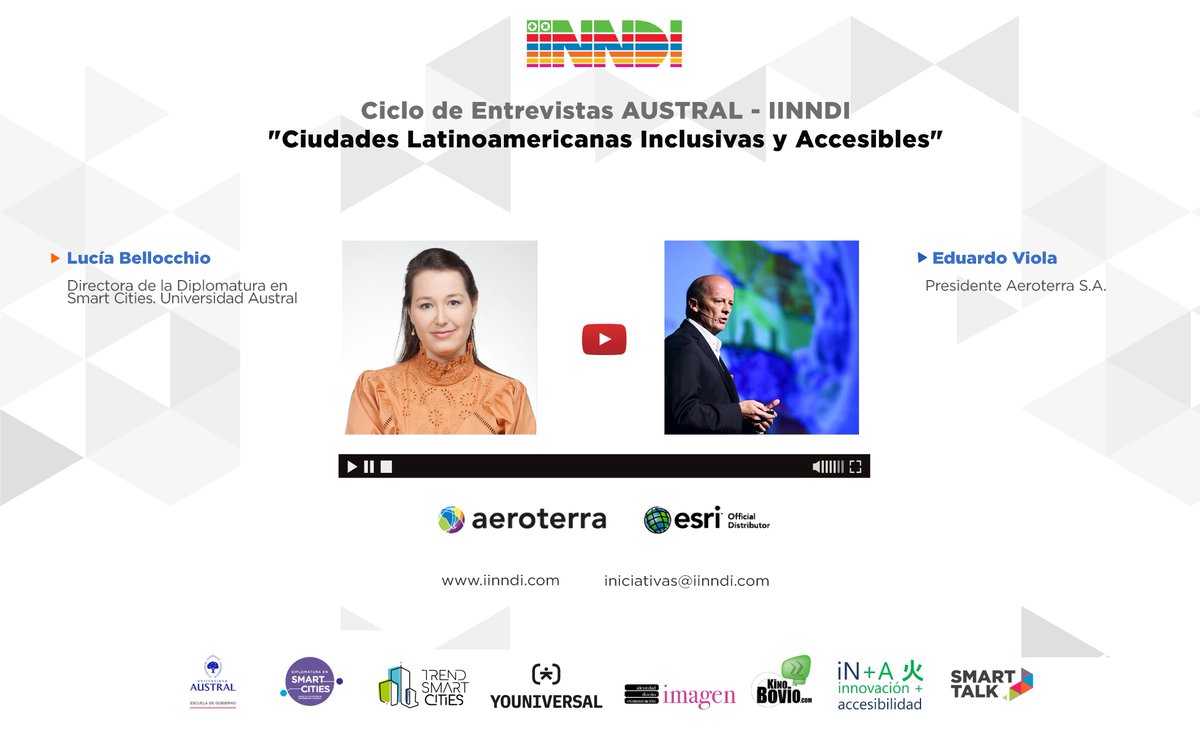 Smart_LiveTalks's tweet image. Reviví la entrevista de @lubellocchio con Eduardo Viola, Presidente de @GIS_AEROTERRA como parte del ciclo &quot;Ciudades Latinoamericanas Inclusivas y Accesibles&quot; 

👉💻📲 lnkd.in/evbeeEi