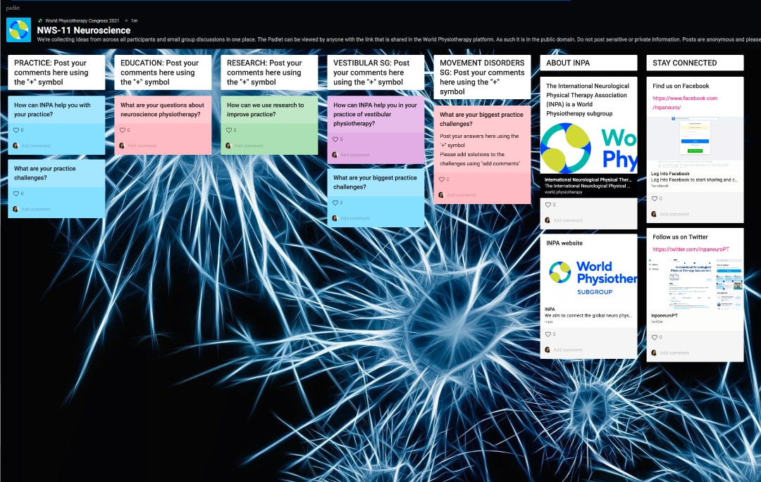 INPA (@inpaneuropt) on Twitter photo Don't miss the Neuroscience networking session holding on Saturday, 10th April at 13.00- 13.45 UTC
#WorldPhysio2021. Join <a href="/JudithDeutsch/">Judith Deutsch</a> <a href="/SusanWhitney2/">Susan Whitney</a> <a href="/tamine_capato/">Tamine Capato</a> <a href="/GrazianoLux/">Mariella Graziano</a> <a href="/abiolaogundele/">abiola ed PhD</a>
#GlobalPT
#NeuroPT Don't miss the Neuroscience networking session holding on Saturday, 10th April at 13.00- 13.45 UTC
#WorldPhysio2021. Join <a href="/JudithDeutsch/">Judith Deutsch</a> <a href="/SusanWhitney2/">Susan Whitney</a> <a href="/tamine_capato/">Tamine Capato</a> <a href="/GrazianoLux/">Mariella Graziano</a> <a href="/abiolaogundele/">abiola ed PhD</a>
#GlobalPT
#NeuroPT