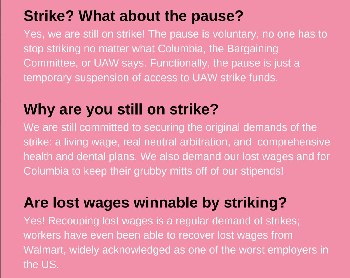 FAQ: What about the strike pause?