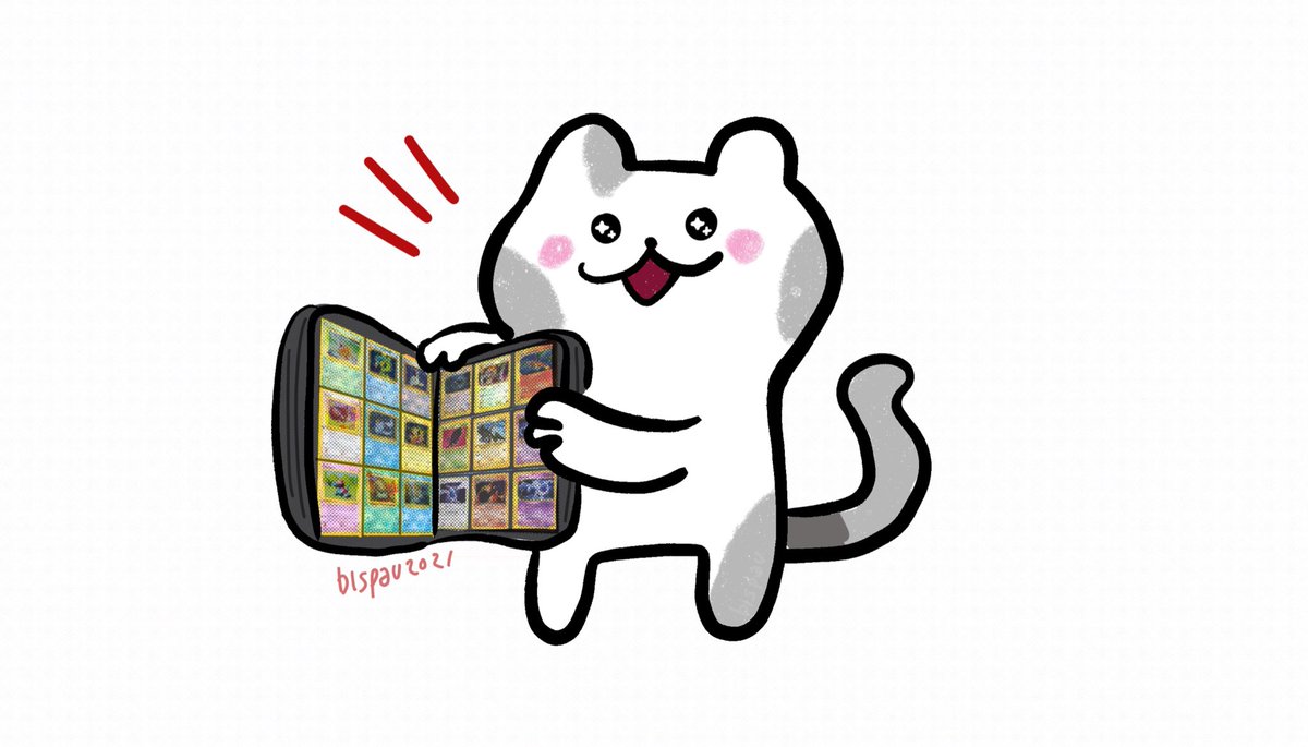 「Excited cat showing off his cool pokemon」|biscocho 👽のイラスト