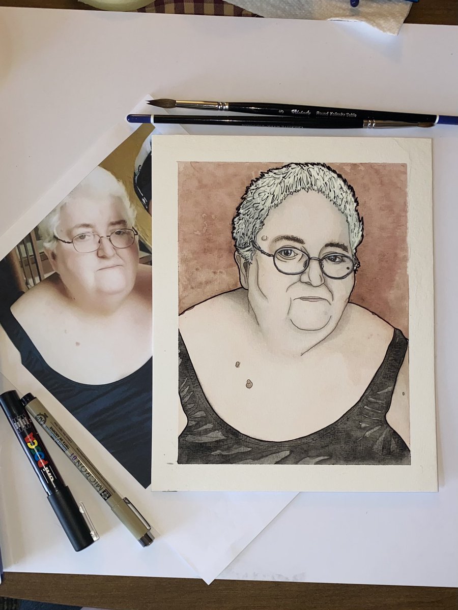 a_m_e_arts's tweet photo. 8x10 commissioned watercolor on art board https://t.co/3eAsFR4QTT