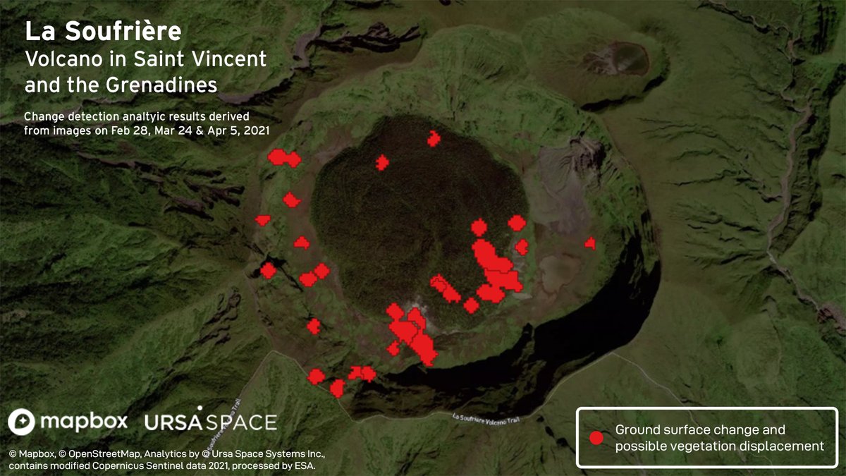 <a href="/RaphaelGrandin/">Raphael Grandin</a> @iceyefi <a href="/capellaspace/">Capella</a> Hi <a href="/RaphaelGrandin/">Raphael Grandin</a>, we're observing the volcanic activity with one of our change detection algorithms and <a href="/ESA/">European Space Agency</a> data. If another ESA image is available post eruption, we'll update the extents of change observed. Also thanks <a href="/Mapbox/">Mapbox</a> for the basemap!