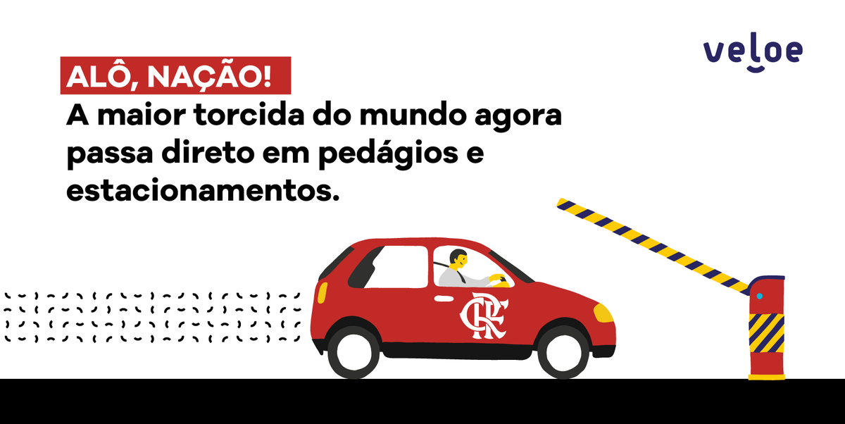 Flamengo's tweet photo. Ninguém mais fica parado nas filas e todo mundo ganha: a torcida vem com 12 mensalidades grátis no @veloebr!
Só paga o que usar e o adesivo de para-brisa é personalizado com as cores do Mengão.
Acesse https://t.co/FA8TxDWarl e use o código: MENGAOVELOE
#licenciamento #veloe https://t.co/TCirOjNRqi