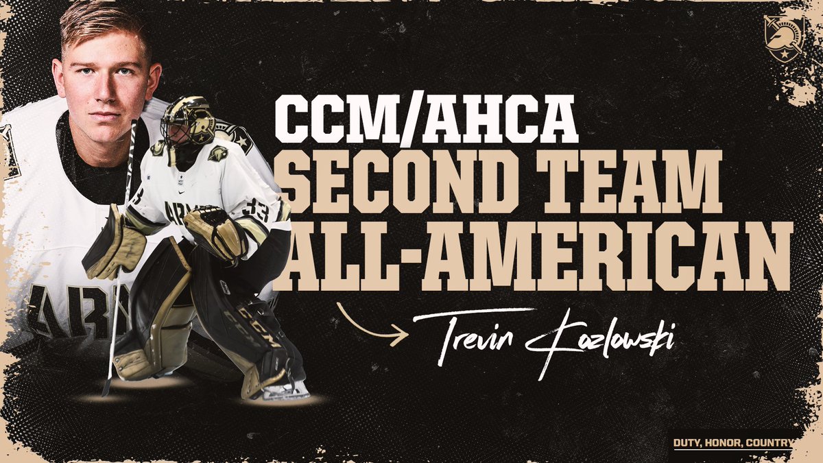 ArmyWP_Hockey's tweet photo. Congrats Trevin 👏👏👏

Second Team All-American‼️

#GoArmy | #AHF https://t.co/CiukkoFvEp