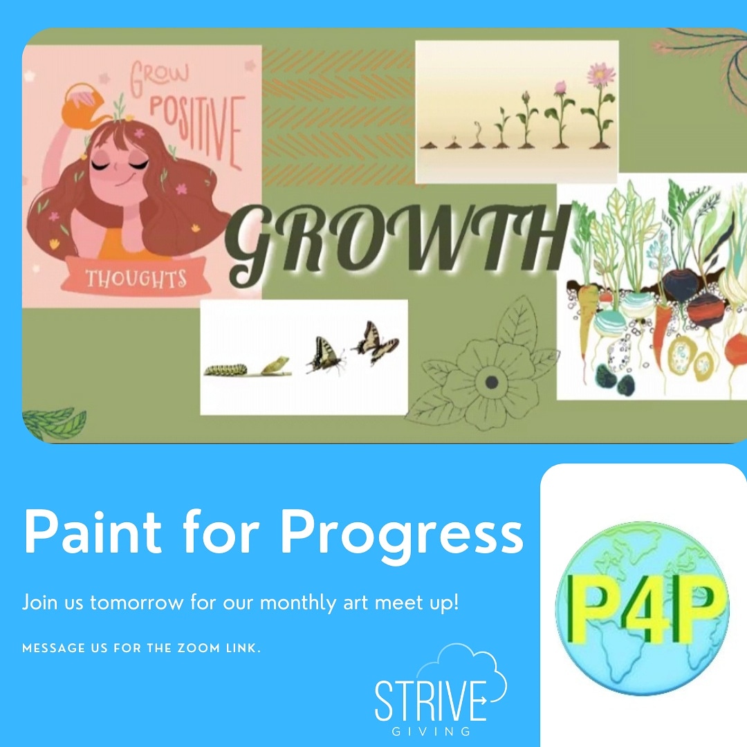 STRIVEgiving's tweet photo. Our teens with @paintforprogress_sac are holding their monthly art meet up tomorrow at 11am PST! 🎨It's a fun meet up where teens across the country get to share in their love of art and have a positive outlet with peers who share the same passions (no matter the skill level).👍 https://t.co/NQYwSaTrWg