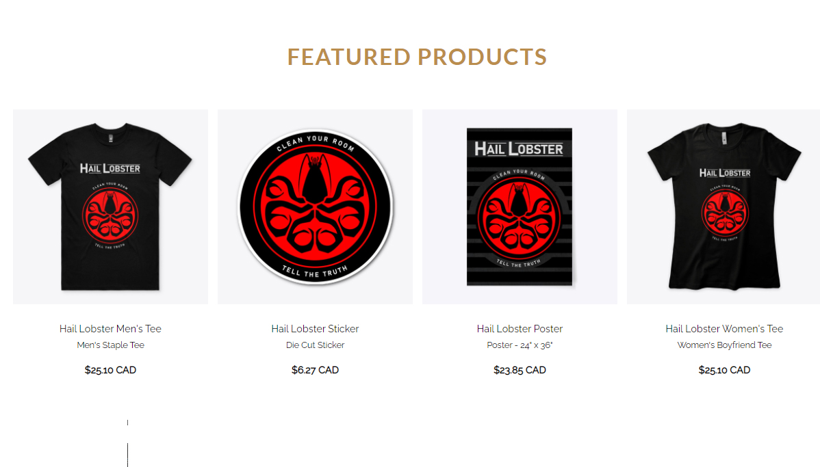 Dr Jordan B Peterson on Twitter "Hail Lobster Merchandise Buy it. Now