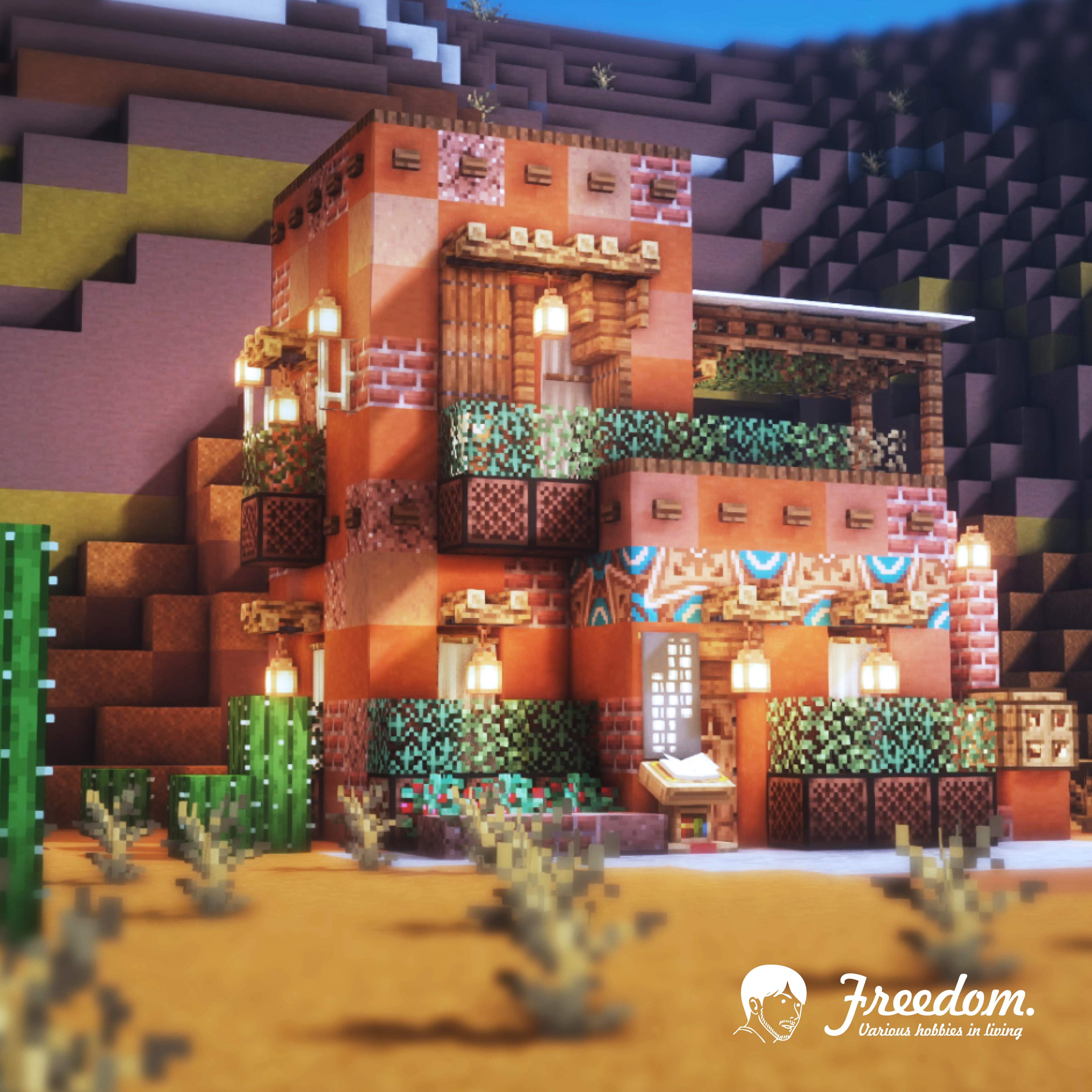 Freedom Small Restaurant In Mesa Tutorial Video Uploaded T Co V9yc84muew マインクラフト Minecraft Minecraft建築コミュ Minecraftbuild Architect Interior Tutorial 建築 Base バニラ建築学部 Vanilla Mesa メサ Restaurant
