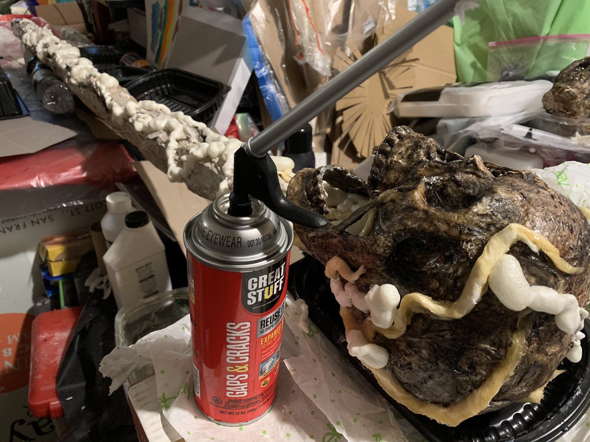 DDCP_SF's tweet photo. Having fun with gap filler to make organic textures on some props. #propmaking #diypropmaking #microbudgetfilmmakers https://t.co/i7Krq1TnqX