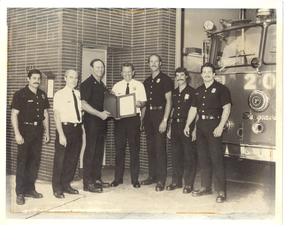 #LAFD Assistant Chief (Retired) Frank W Borden (pictured middle in white shirt) passed away today His is a legacy everyone should know - For the details 👉lafd.org/news/assistant… #rip