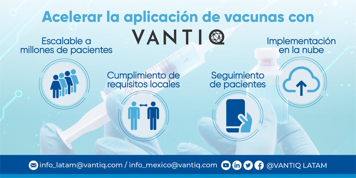 VANTIQLATAM's tweet photo. Gracias a la #tecnología de #VANTIQ 🌐 es posible eficientar el proceso 📈 de #vacunación dentro del país. 💉

#TRANSFORMACIONDIGITAL #DIGITALIZACION
#AUTOMATIZAR #AUTOMATIZACION #REALTIME
#AGILEBUSINESS #DIGITALTRANSFORMATION
#VANTIQLATAM #EVENTDRIVEN #COVIDAPPLICATION https://t.co/wIHJxU2CXN
