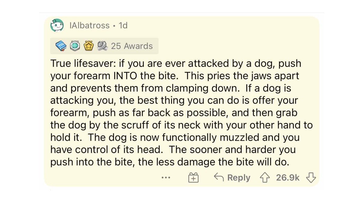 4/ What to do if you're ever attacked by a dog...(also works for cats)